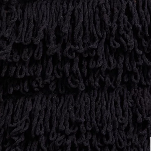 BLACK LOOP KNIT OPEN FRONT CARDIGAN - Picture 4 of 12